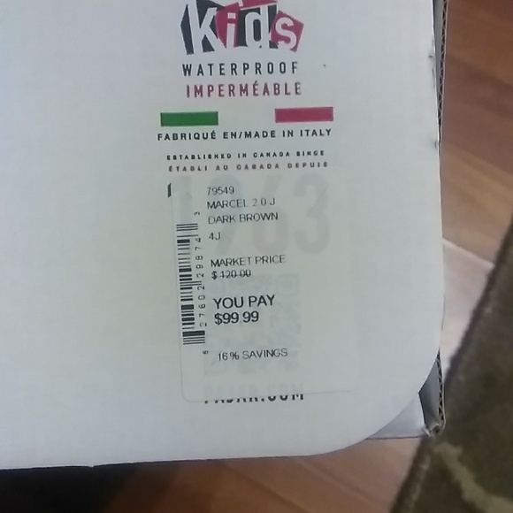 PAJAR KIDS MARCEL WINTER SNOW WATERPROOF BOOTS Size 4. - Picture 9 of 10